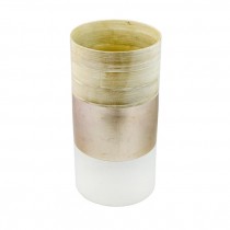 VASE-Short Bamboo Multi Media Bands-Cylinder Shape