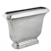 VASE-Large Urn Shaped Silver Aluminum