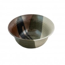 BOWL-Decorative-Burgundy/Grn/Beige