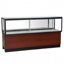 DISPLAY CASE-Wood Laminate Base W/Glass Top