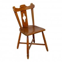 CHAIR-Wooden Side W/Keyhole Back