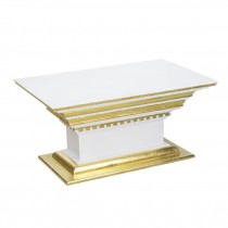 TABLE-Coffee-Capitol Inspired-White W/Gold Leaf