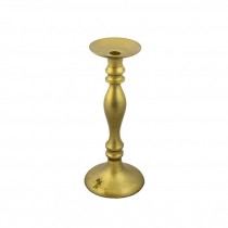 CANDLESTICK-Gold Painted-Turned