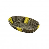 BASKET-WICKER-Brwn/Ylw-Oval