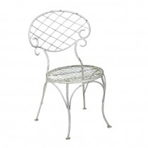 GARDEN CHAIR-White Vintage Metal