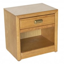 NIGHT STAND-Single Blonde Wood (1)Drawer W/Under Cubby
