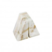 BOOKEND-Marble-Wht/Amber (Pair)