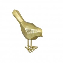 FIGURINE-Gold Metallic Faceted Bird