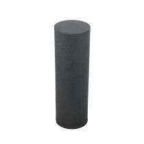 SCULPTURE-Tall Narrow Black Metal Cylinder