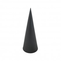 SCULPTURE-Black Metal Cone W/Pointed Top