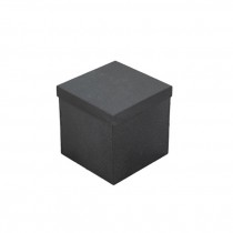 BOX-Square Black Metal W/LID