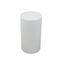 SCULPTURE-White Plaster Cylinder