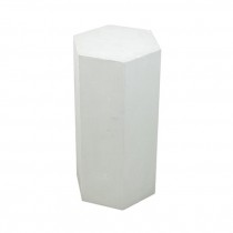SCUPTURE-White Plaster (6)Sided Cylinder