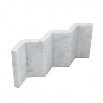 SCULPTURE-Pleated White Marble