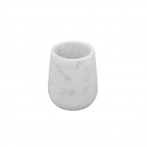 BATHROOM CUP-White Marble W/Black Veins