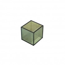 CUBE-(5)Sided Smoked Glass Box-Top Open