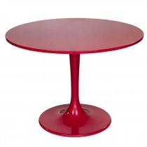 DINING TABLE-Round Red Top & Base