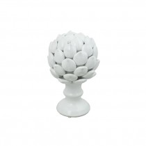 FINIAL-White Ceramic Artichoke