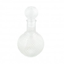 Whiskey Decanter-Cut Glass Round Body & Stopper