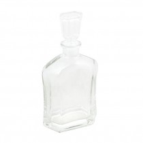 Whiskey Decanter-Clear Glass W/Stopper