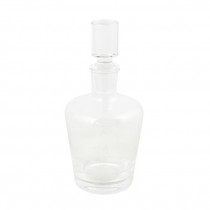 Whiskey Decanter-Clear Glass-Urn Shaped W/Stopper