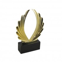 AWARD-Gold Wings W/Gloss Black Base