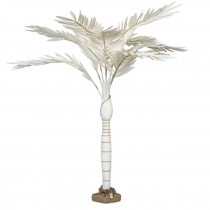 ROYAL PALM TREE-Natural Canvas W/Natural Burlap Base