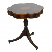 END TABLE-Clover Leaf Top W/Inlay & Tripod Base