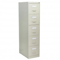 FILE CABINET-Tan Metal (5) Drawer