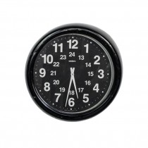 CLOCK-Round Black Retro Wall Clock W/White Numbers