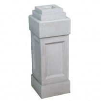 PEDESTAL-Faux Cement W/Cutout Design