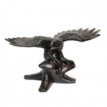 SCULPTURE-(RAF) Wooden Eagle W/Extended Wings