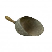 GRAIN SCOOP-Vintage W/Wood Handle