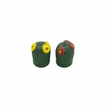 SALT/PEPPER-Catcus w/ Yellow & Red Flowers (Pair)