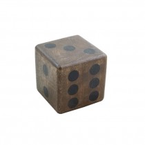 DICE- Mango Wood Dice W/Black Numbers