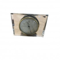 CLOCK-ALARM Salem Clear Plexi Brass