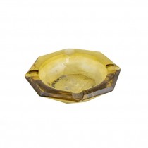 ASHTRAY-Amber-Glass-Octagon