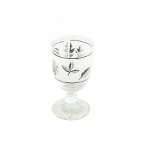 GOBLET-Glass-Black/Gray Leaves