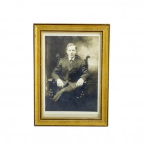 PICTURE FRAME-Gold-Gentleman on Throne Chair