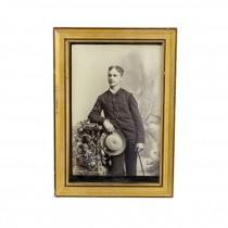 PICTURE FRAME-Gld-Gentleman Posed/Hat and Cane in Hand