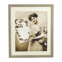 PRINT-Woman w/Floral Display