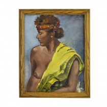 PORTRAIT-Woman w/Green Shawl&Headband