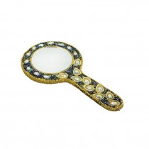 MIRROR-Handheld-Blue/Gold Beading