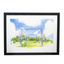 PAINTING-Chuppah Outdoors W/Flowers (No Top)