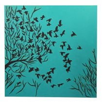 PAINTING-Flock of Crows in Tree Tops