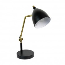 DESK LAMP-Black & Gold W/Adjustable Arm