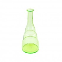 VASE-Green Glass Honeycomb