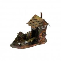 FIGURINE-Copper-Outhouse Tiolet-Musical