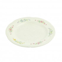 PLATE-Dinner-Pfaltzgraff-Meadow Lane Floral Pink/Blue/Yllw