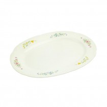 SERVING PLATTER-Pfaltzgraff-Meadow Lane Floral Pink/Blue/Yllw